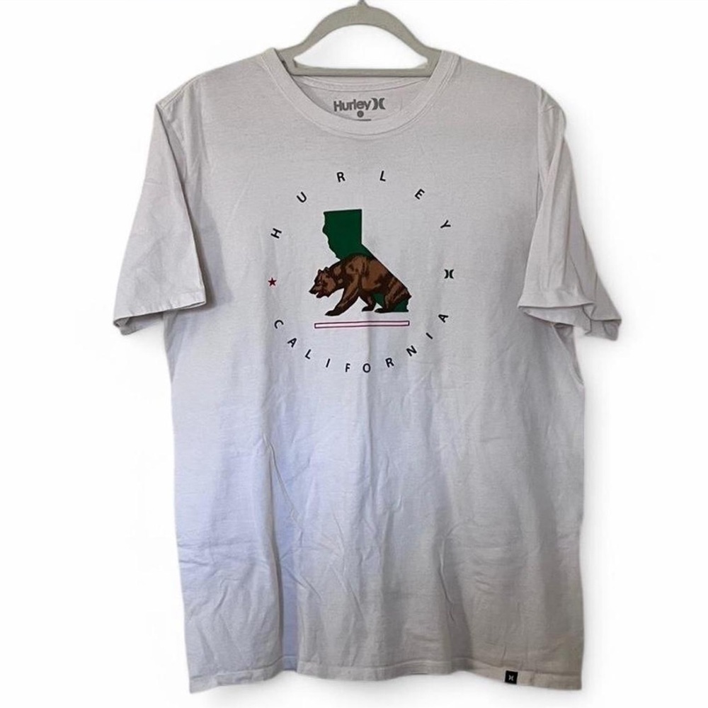 Hurley White Graphic T-Shirt for Men